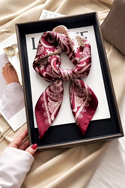 Behills Kadın Bandana Fular Rayon Etnik Desenli İtalyan Dikişli Boyun Fuları ...