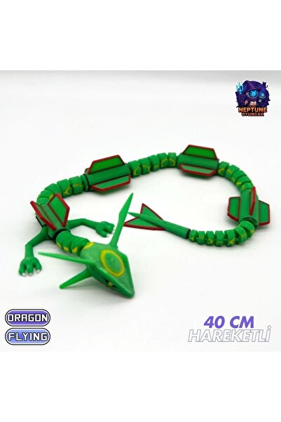 Neptune #0384 Rayquaza Hareketli Pokemon Figürü (Standsız)