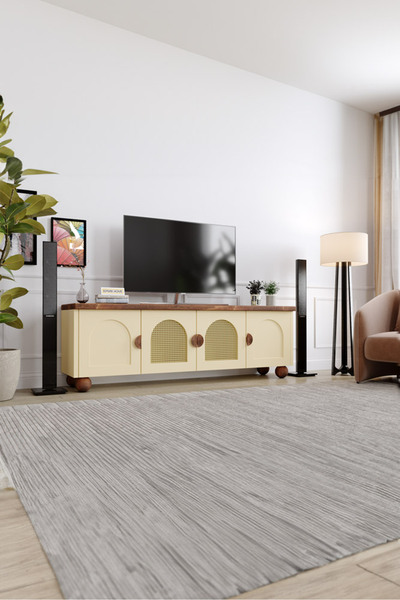 KIYMIK HOME Bohem Tv Ünitesi - %100 Gerçek Ağaç, Uzun Ömürlü Kullanım, Kişiye...