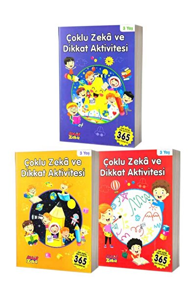 Aktif Zeka Yayınları Çoklu Zeka ve Dikkat Aktivitesi Seti - 3 Yaş