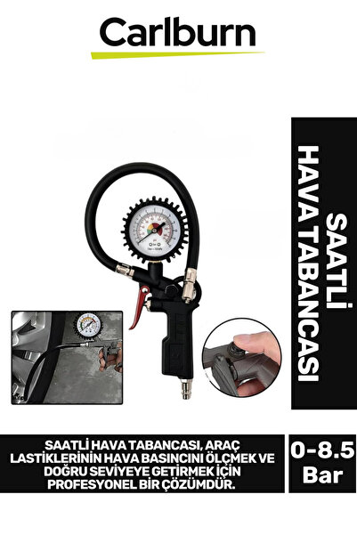 Carlburn Premium Dayanıklı 500 mm Uzunluğunda Hassas Manometre Lastik Basıncı...