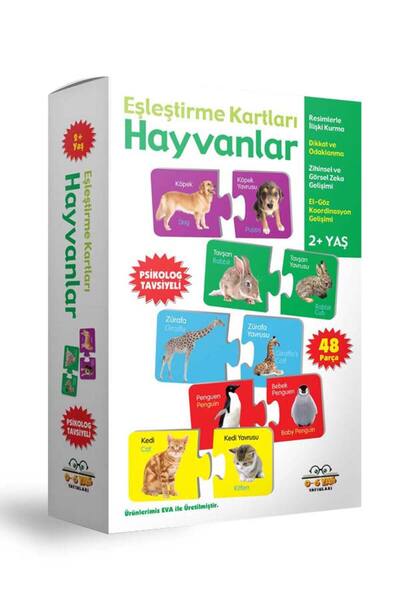 Genel Markalar Eşleştirme Kartları - Hayvanlar (2 YAŞ)