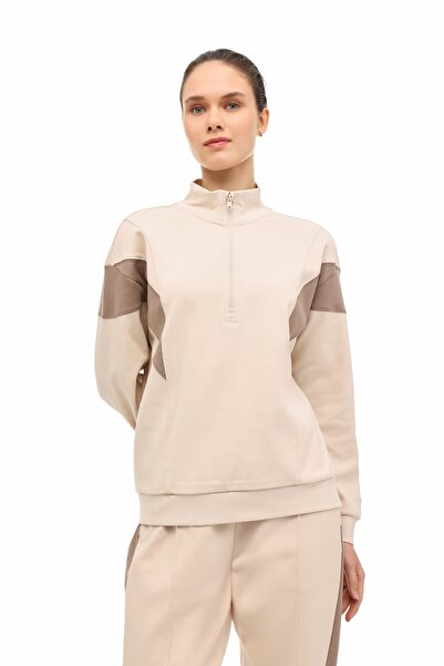 lumberjack Wl 18Merybel-Fz2 6Fx Beige Women's Sweatshirt