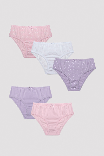 Penti Kız Çocuk Çok Renkli Basic Pamuklu 5li Slip Külot