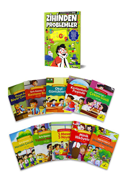 Çocuk Gezegeni 4.Sınıf Okuma ve Zihinden Problemler Seti - 11 Kitap
