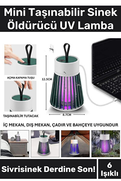 Carlburn Premium Sessiz Yükseltmiş Güç 6 Uv Işık Elektrikli Uv Sinek Sivrisin...