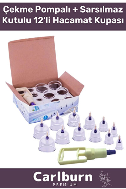 Carlburn Sarsılmaz Kutulu Çekme Pompa Selülit Çatlak Giderici Vakumlu Masaj A...