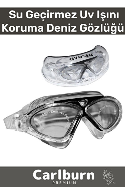 Carlburn Premium Plastic Adult Sea Goggles - Waterproof, UV Ray Protection, A...