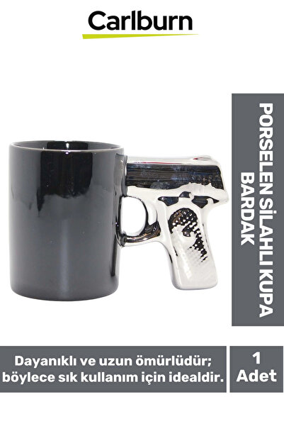 Carlburn Özel Tasarım Dekoratif Şık Hediyelik Sevgili Arkadaş Porselen Silahl...