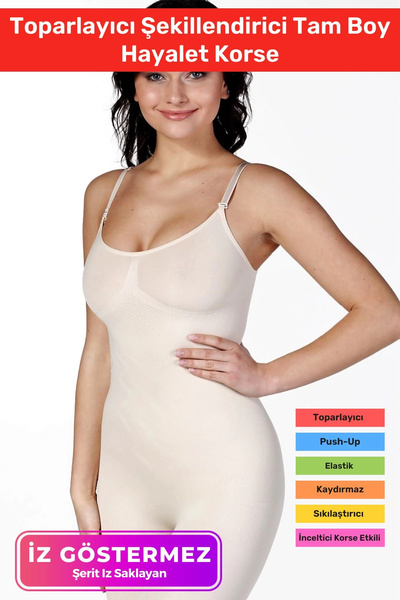 Carlburn Corset Ghost de lungime completă - Fără cusături, pentru strângere ș...