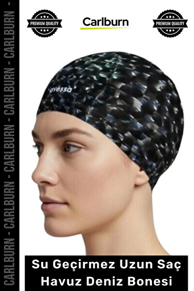 Carlburn #Bone Uzun Saç Kaymaz Su Geçirmez Sızdırmaz Yüzücü Havuz Deniz Bones...