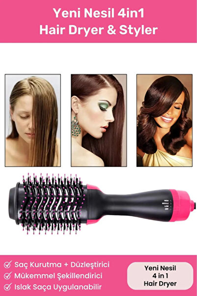 Carlburn Yeni Nesil 4in1 Çok Fonksiyonlu Saç Kurutma Şekillendirici Düzleştir...