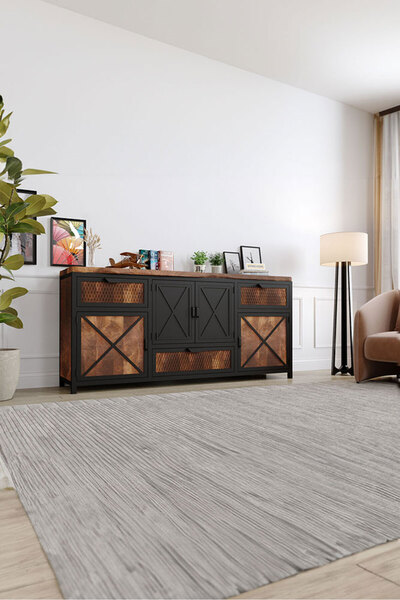 KIYMIK HOME Nergis Konsol – Size Özel Üretim – Gerçek Ağaç - Ceviz