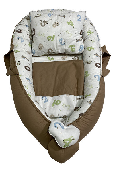 Happy Baby Dikiş Atölyesi 3 Parça Babynest Taşınabilir Bebek Yatağı Pike Yast...