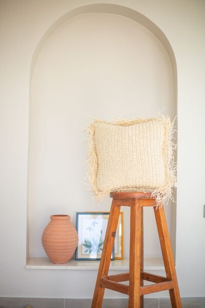 Bohemart Boho Jastuk Raffia Ručno izrađen Jastuk Podstavljeni dizajn