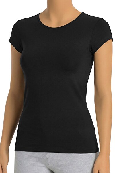 Öts Γυναικείο εσώρουχο από βαμβακερό στρογγυλό λαιμό και κοντό μανίκι