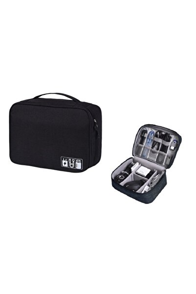 OEM Single-tier cable storage organizer for chargers, Black