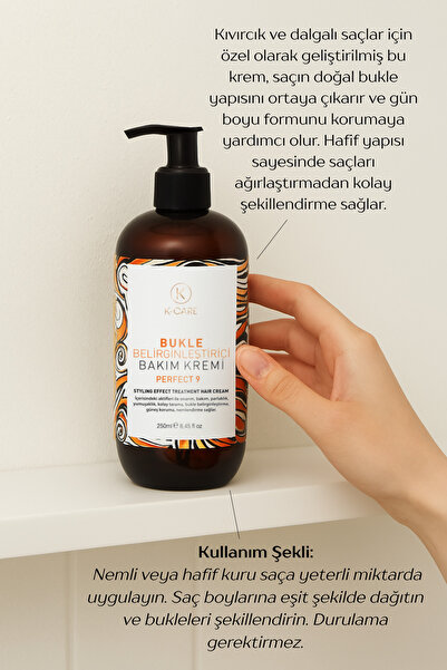 K K-CARE Cosmetics Kıvırcık Saçlar Için Bukle Belirginleştirici Kremi 250 ml
