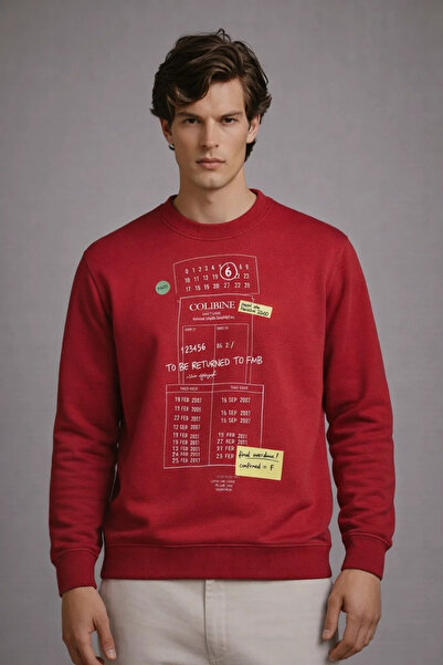 COMBİNE MİCHAİL Muška ležerna majica sa crvenim prednjim dijelom Štampano