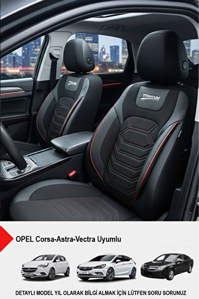 GM-DESIGN Titanium Series Luxury Linen Car Seat Cover (Opel Corsa-Astra-Vectr...