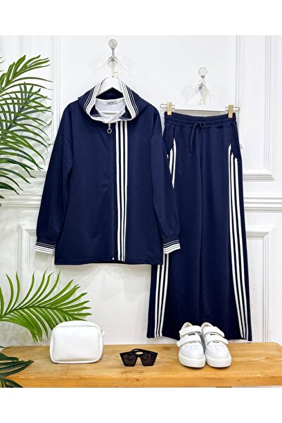 onix Navy Blue Ladissa Double Suit Set