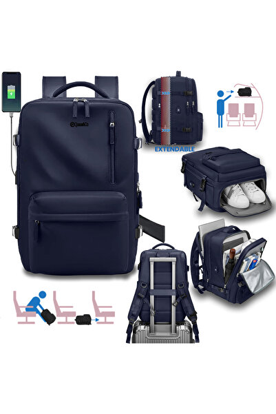 Quasar & Co. Travel backpack, cabin carry-on luggage, trolley attachment, 43x...