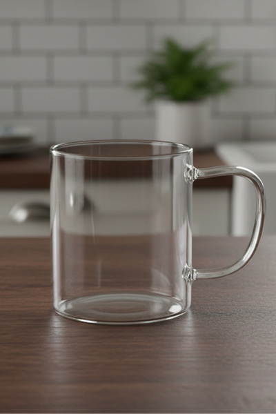 İpek Porselen Borosilicate Heat Resistant Glass Herbal Tea Cup 420 ml