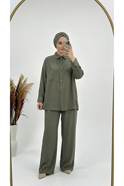 BENAHOLL Σετ παντελονιού Berrak Tek Cepli Diagonel Cupra-Çİ534.15 Χακί