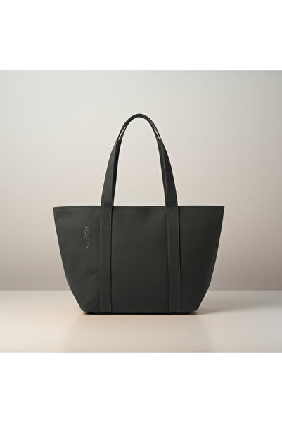 ERA Oversized Waxed Canvas Tote - Antrasit
