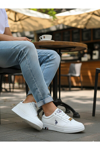 U.S. Polo Assn. Men's Sneakers White Color Sports Shoes