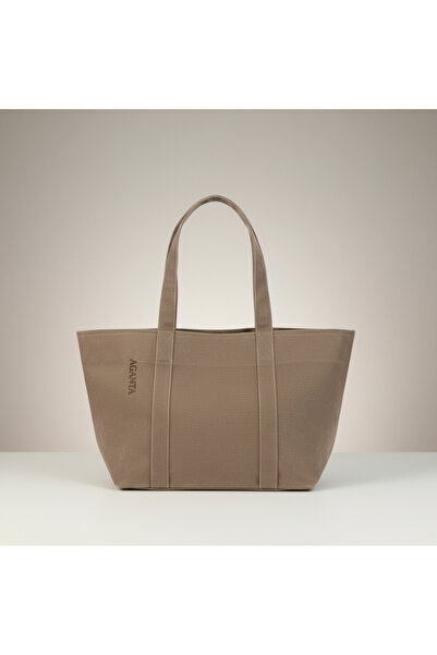 AGANTA STUDIO ERA Oversized Waxed Canvas Tote – Kahverengi