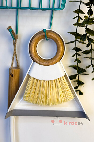 KirazEv Ahşap Saplı Mini Faraş Seti – Asılabilir , Banyo, Mutfak, Temizlik Fı...