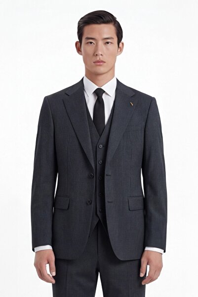 Sabri Özel Black vest suit