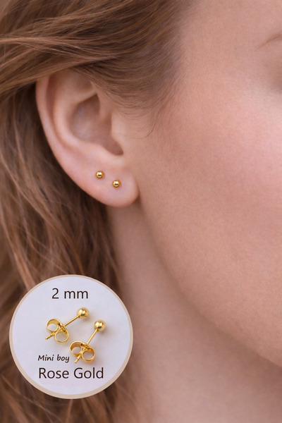 Sacce Scarves&Accessories Mini Top Küpe Lob Helix Kıkırdak Küpesi