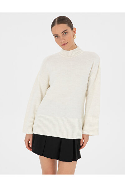 Pierre Cardin Ecru Comfort Fit Half Fisherman Sweater 50310958-Vr019