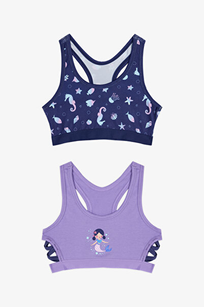 Penti Top sport multicolor din 2 piese pentru fete, model sirenă