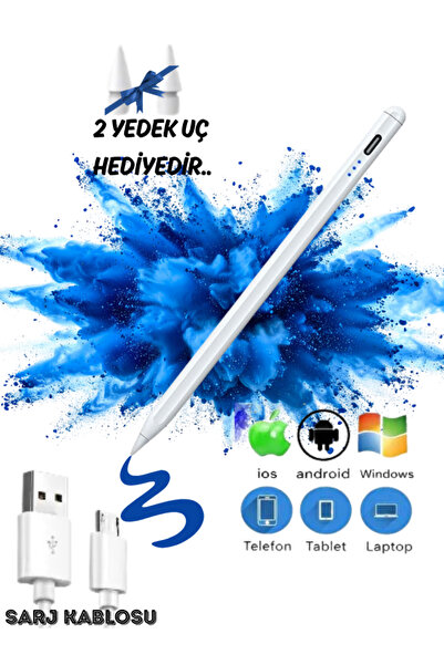 SepetteX Universal Stylus Kalem – iOS / Android / Windows Uyumlu Dokunmatik E...