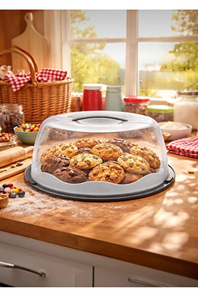 Sungroup STAR Round Cake Box, Cake Plate XL, Anthracite