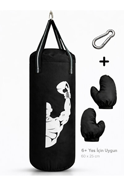 Tilda BSC. & Home İÇİ DOLU BOKS TORBASI 60 CM SİYAH 9-13 YAŞ ÇOCUK İÇİN