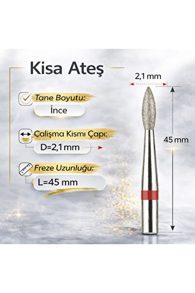 VLADMİVA Diamond Milling Head Fire Soft Hardness (Red) 0.21 mm Unit Price