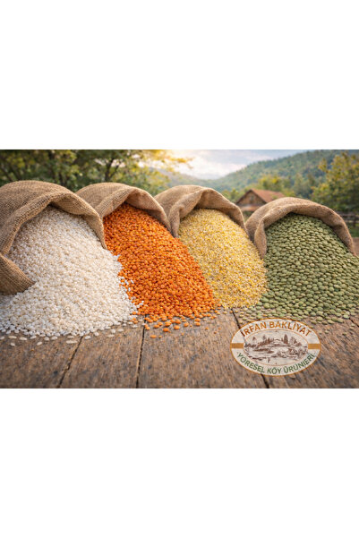 irfan bakliyat Köy Bulguru 1 Kg Pirinç 1kg Yeşil Mercimek 1 Kg Kırmızı Mercim...