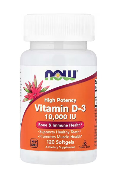 Now Foods Supplements, Vitamin D-3 10,000 IU, Highest Potency, Structural Sup...