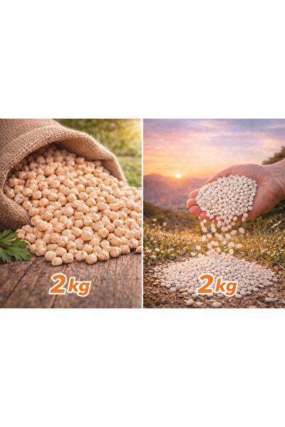 irfan bakliyat Fasulye 2 Kg Nohut 2 Kg ( Köy Mahsulu ) (KATKISIZ, DOĞAL)