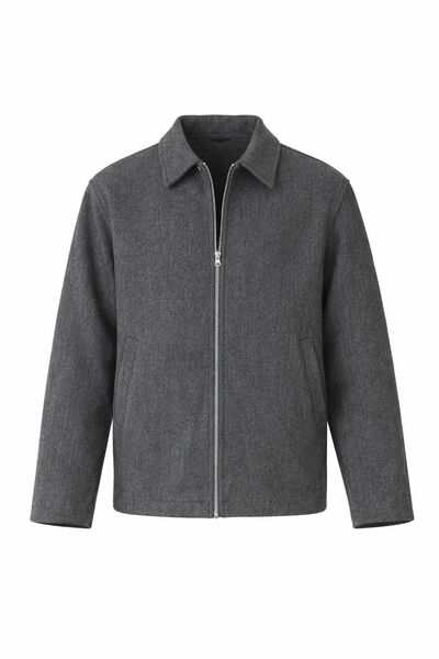 RUVEN TEKSTİL Zippered Cashmere Coat