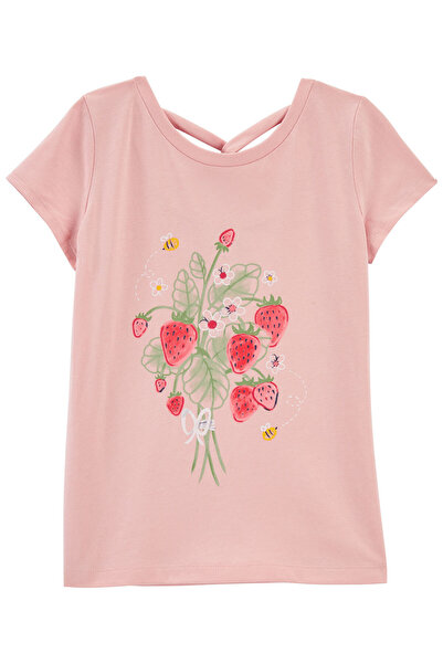 Carter's Kız Çocuk Kısa Kollu Tshirt Pembe