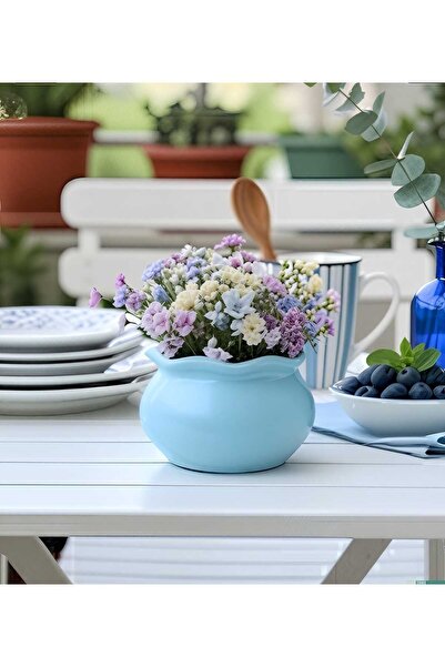 E.M.S AVM Saksı Çiçek Saksısı Menekşe Saksısı Sukulent Saksısı Mumluk Kıvrıml...