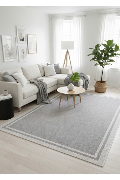 evser halı Sisal Bordürlü Kolay Temizlenen Hav Toz Vermez Antre Hol Salon Mut...