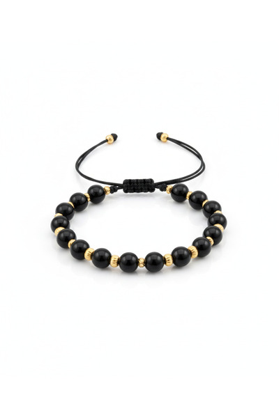 Handmade Modern Bracelet with Gold Beads Unisex