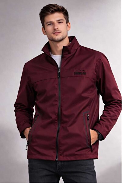 Sınwear Erkek Baharlık Su ve Rüzgar Geçirmez Mont Dik Yaka Mevsimlik Fermuarl...