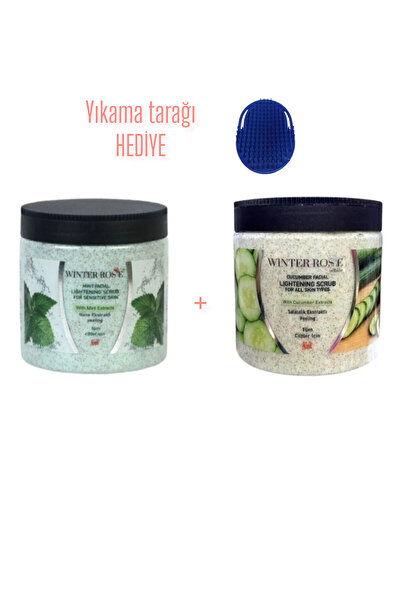 WINTER ROSE Hediyeli (yıkama tarağı) 1 Adet Salatalık Peeling 1 Adet Nane Pee...